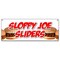 Signmission SLOPPY JOE SLIDERSBANNER SIGN beef chicken bun homemade food lunch eat B-Sloppy Joe Sliders - alternate 1